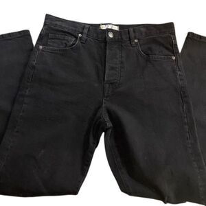 We The Free size 27 distressed black straight leg jeans